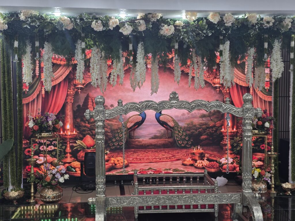 Courtyard – Baby Shower Backdrop Decor Setup with LED Screen 1