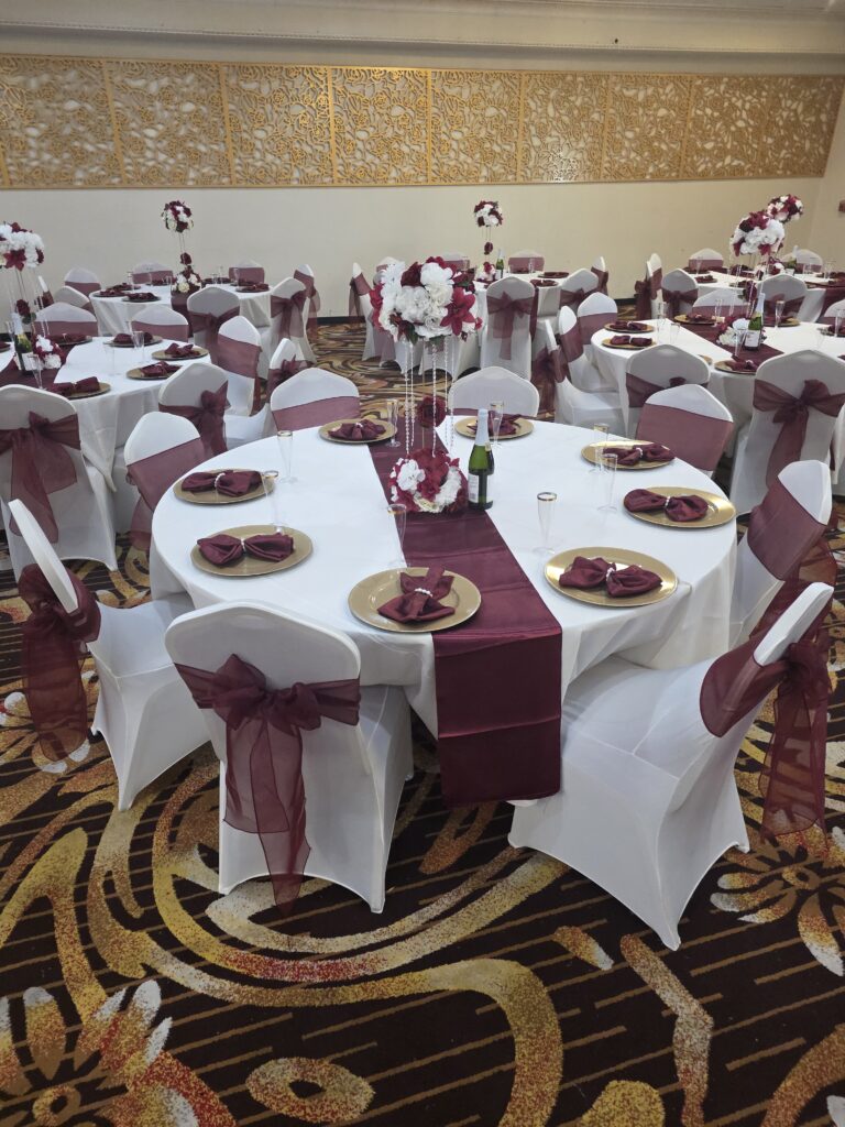 Grand – Exquisite Wedding Ceremony Guest Seating Table Decor Setup